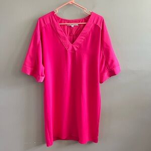 Trina Turk Hot Pink‎ Shirt Dress - flowy for size small